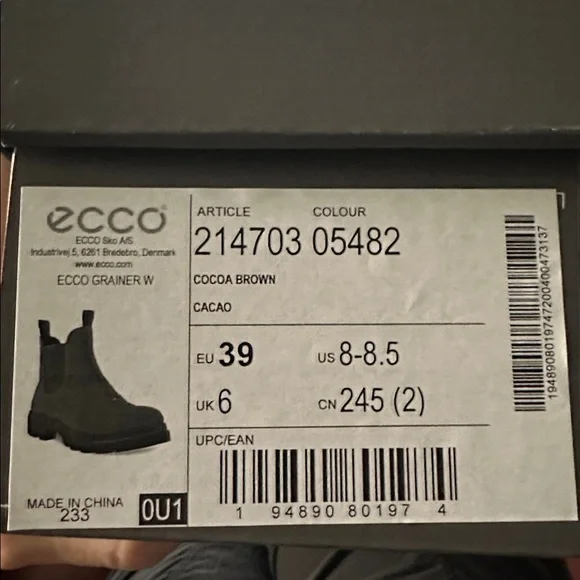 ECCO Womens Grainer Cocoa Brown Suede Chelsea Boots - Picture 6 of 6